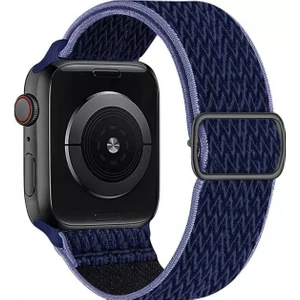 Apple Watch Uyumlu Saat Bandı ( 42-44-45 Mm)Ayarlanabilir Elastik Solo Döngü Kordon