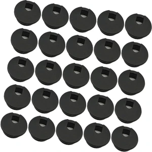 20 Adet Bilgisayar Masası Masa Grommet Kablo Bağlantı Noktası Tel Delik Kapak 35MM Siyah (Yurt Dışından)