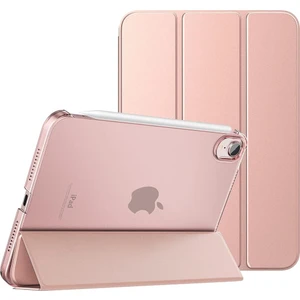 Apple iPad Air 5 10.9" 2022 M1 Kılıf PU Deri Smart Case A2589 A2591 Rose Gold