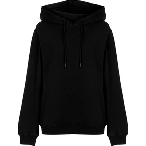 Erkek Siyah Pamuklu Unisex Kapüşonlu Sweatshirt Hoodie