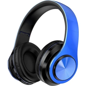 Spor Kulaklıklar Bluetooth Kablosuz Şarj Edilebilir Kulaklıklar Fm Tf Mavi + Siyah (Yurt Dışından)