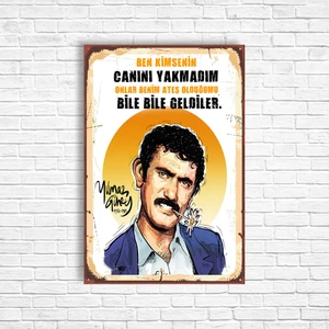 Trend Poster Yılmaz Güney Retro Ahşap Poster