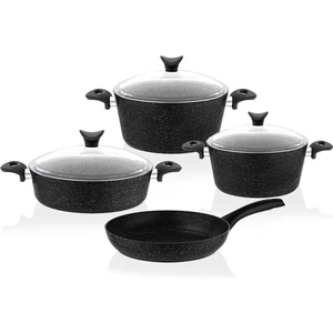 Mastercook 7 Parça Granit Tencere Seti Siyah