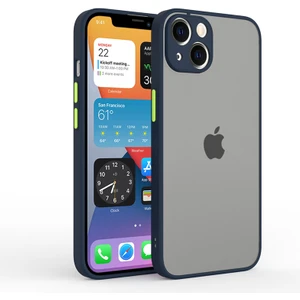 Apple iPhone 13 Kılıf 3D Kamera Korumalı Soft Matte Smoke Case