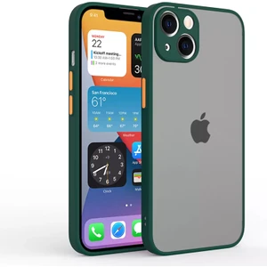 Apple iPhone 13 Kılıf 3D Kamera Korumalı Soft Matte Smoke Case