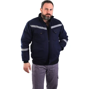 - 7-7 Gabardin Içi Polarlı Mont - Lacivert