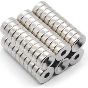 12X3-3MM Havşa Delikli Neodyum Güçlü Mıknatıs - Neodim Magnet
