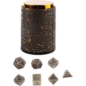 Dnd Rpg Mtg D20 D12 D10 D8 D4 Masa Oyunu 7 Adet Polyhedral Zar + Zar Kupası (Yurt Dışından)