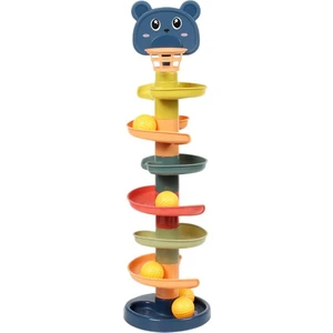 Top Spiral Kule Parça Haddeleme Topu Renkli Rampalar Doğum Günü Hediyesi Için Bebek 7 Katmanlar 7 Topları (Yurt Dışından)