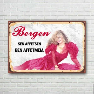 Trend Poster Bergen Retro Ahşap Poster