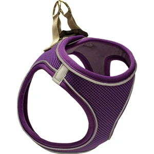 Air Mesh Kedi Köpek Göğüs Tasması Çift Reflektörlü, Terletmeyen Mor / Purple