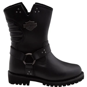 Harley Davidson Barford Black Siyah Deri Kadın Bot