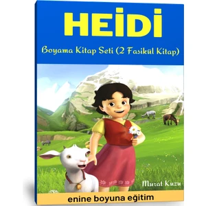 Enine Boyuna Eğitim Heidi Boyama Kitabı (2 Fasikül Kitap)