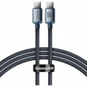 2mt LED Işıklı Örgülü 100W Type-C To Type-C Hızlı Şarj Kablosu Samsung Huawei Şarj