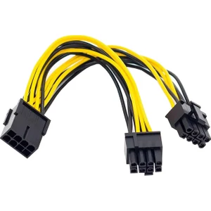 8 Pin Pcıe 12V To Dual 6+2 8 Pin Pcı E Gpu Power Güç Kablosu 30 cm