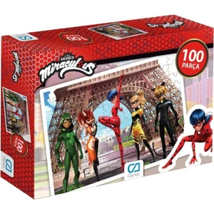 Ca Games 100 Parça Miraculous Uğur Böceği ve Kara Kedi Puzzle 100