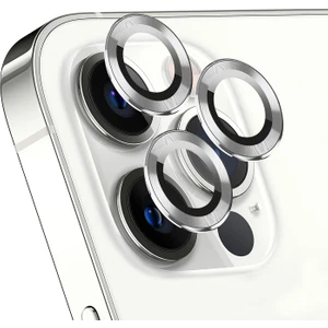 Apple iPhone 13 Pro Max Tekli Kamera Lens Koruma Camı Gümüş