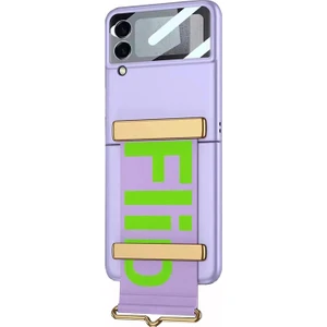 Samsung Galaxy Z Flip 3 Kılıf Flio Strap Mor