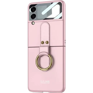 Samsung Galaxy Z Flip 3 Kılıf Ring Fall Platinum Pembe