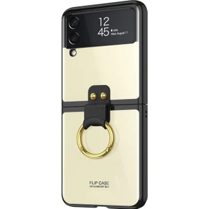 Samsung Galaxy Z Flip 3 Kılıf Ring Loft Clear Siyah