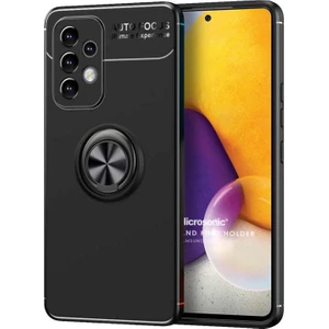 Samsung Galaxy A73 5g Kılıf Kickstand Ring Holder Siyah