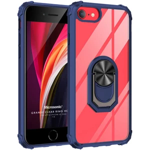 Apple iPhone Se 2022 Kılıf Grande Clear Ring Holder Lacivert