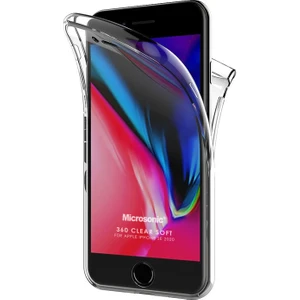 Apple iPhone Se 2022 Kılıf 6 Tarafı Tam Full Koruma 360 Clear Soft Şeffaf