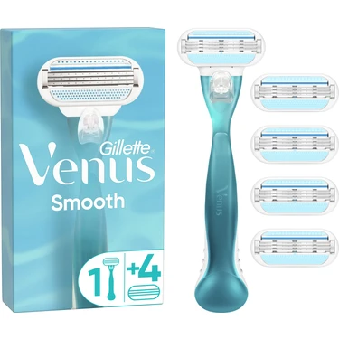 Gillette Venus Smooth Tıraş Makinesi + 5 Adet Yedek