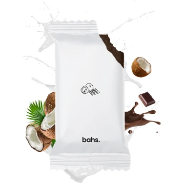 Bahs Protein Bar - Coconut - Chocolate 12 adet x 45