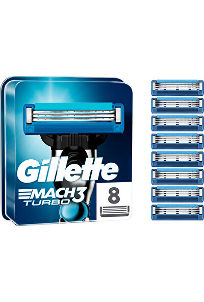 Gillette Mach3 Turbo 8'li Yedek Tıraş Bıçağı