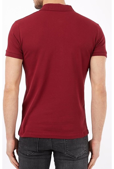 Belifanti Collection Erkek Polo Yaka Tişört T-Shirt Bordo