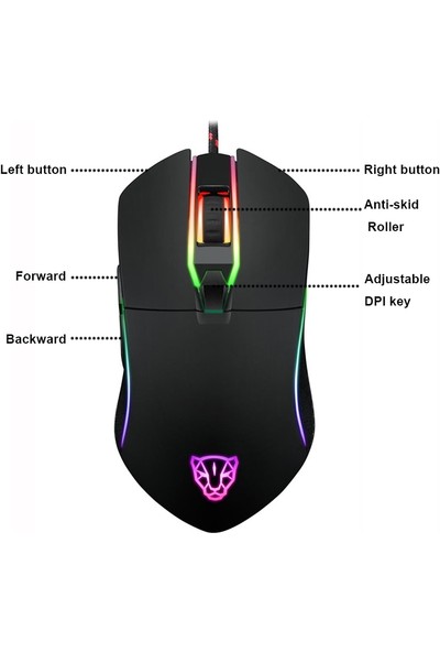 Motospeed V30 Rgb Programlama 3500 Dpı Gamer Gamer Fare 3500 Dpı