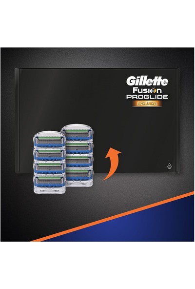 Gillette Fusion Proglide Power 8'Li Yedek Tıraş Bıçağı Karton Paket
