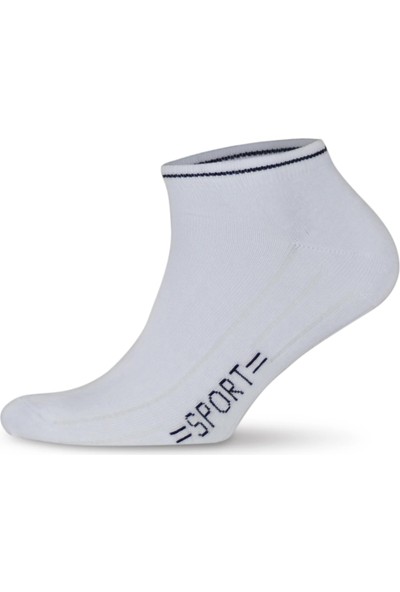 Go With Gowith 4'lü Pamuklu Yumuşak Elastanlı Beyaz Spor Kadın Patik Çorabı 2119