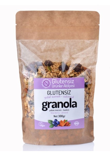 GÜA Glütensiz Yulaf Granola Yaban Mersinli Bademli 300 gr