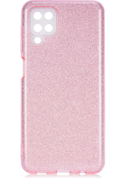 Samsung Galaxy A12 Kılıf Shining Simli Görünümlü Silikon Kapak