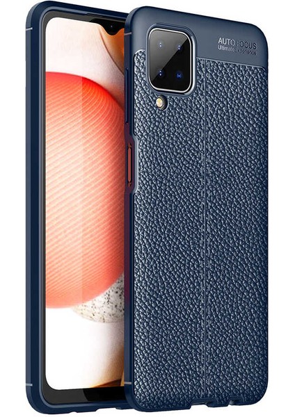 Samsung Galaxy A12 Kılıf Niss Deri Görünümlü Silikon Kapak