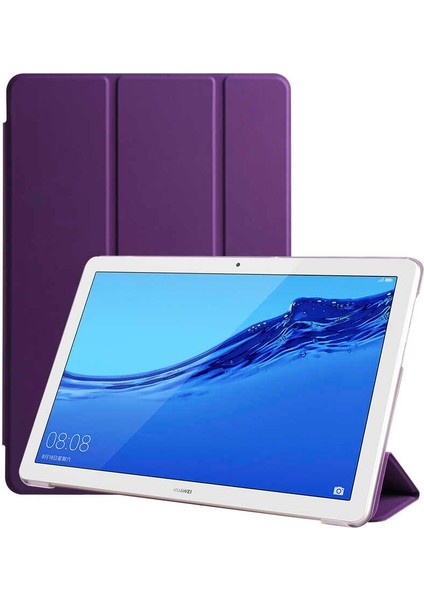 Huawei Mediapad T3 10 Kılıf Pu Deri Smart Standlı Case