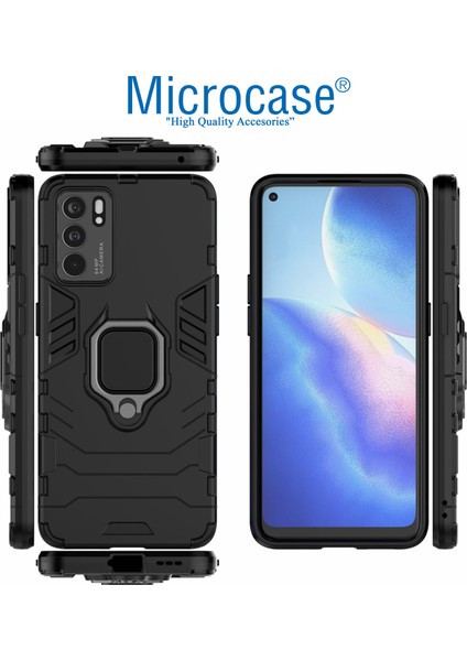 Oppo Reno 6 4g Batman Serisi Yüzük Standlı Armor Kılıf - Siyah fiyatları