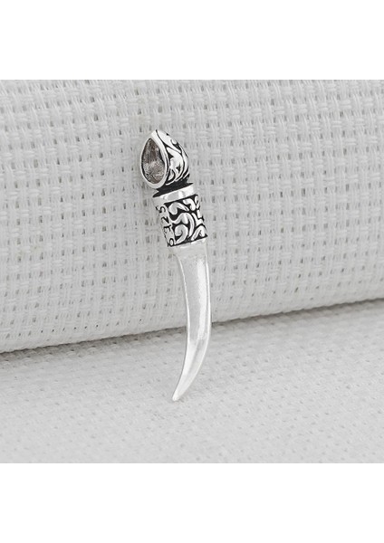 Fil Dişi 925 Ayar Gümüş Kolye Ucu