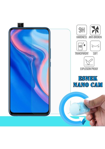 Huawei Y9 Prime 2019 Nano Kırılmaz Cam Ekran Koruyucu Plastik ve Cam Karışımı