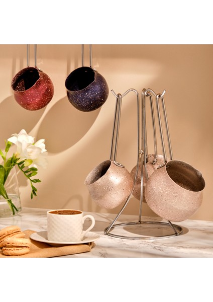 Biogranit Steel Plus Cezve Takımı Rose