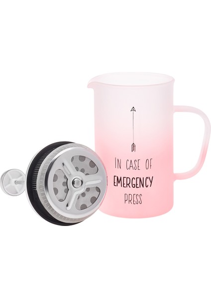 Emergency Borosilikat Cam French Press Pembe 600 ml indirimleri
