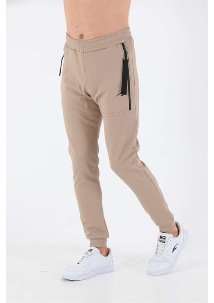 SlimFit Erkek Ribana Paça Açık Vizon Pantolon 19428 fırsatları