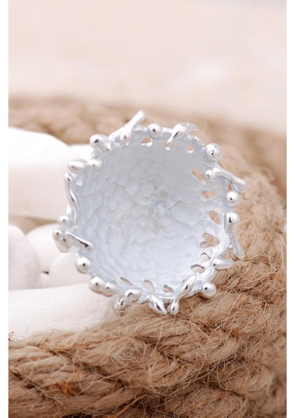 Tasarım Rodyumlu Gümüş Yüzük 3362