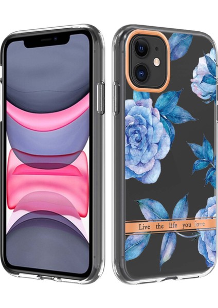 Çiçekler ve Bitkiler Tpu Telefon Kılıfı Için iphone 11 Orkide Şakgriık(Yurt Dışından)