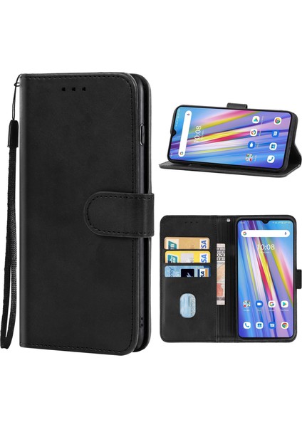 Umidigi A11S (Kırmızı) Için Deri Telefon Kılıfı(Yurt Dışından)