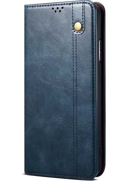 Xiaomi Mi 12 Lacivert Için Basit Balmumu Doku Kılıfı(Yurt Dışından)