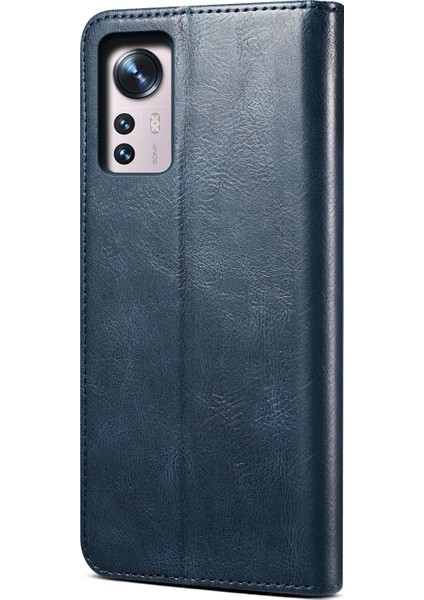 Xiaomi Mi 12 Lacivert Için Basit Balmumu Doku Kılıfı(Yurt Dışından) modelleri