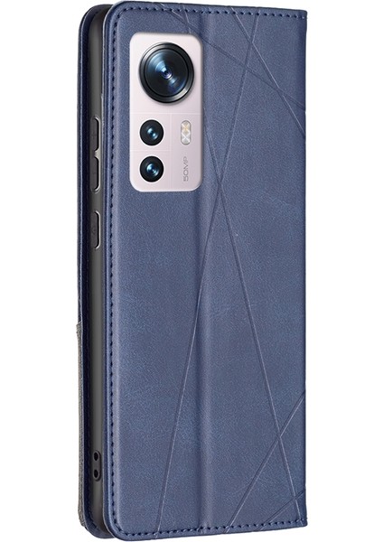 Xiaomi Mi 12 Mavi Için Prizmatik Deri Kılıf modelleri